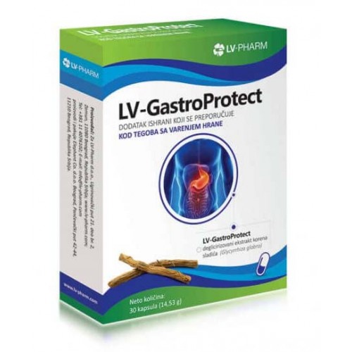 LV GASTRO PROTECT - prirodni preparat za probleme sa varenjem, ublažava simptome gastritisa, obnavlja sluzokožu želuca i creva